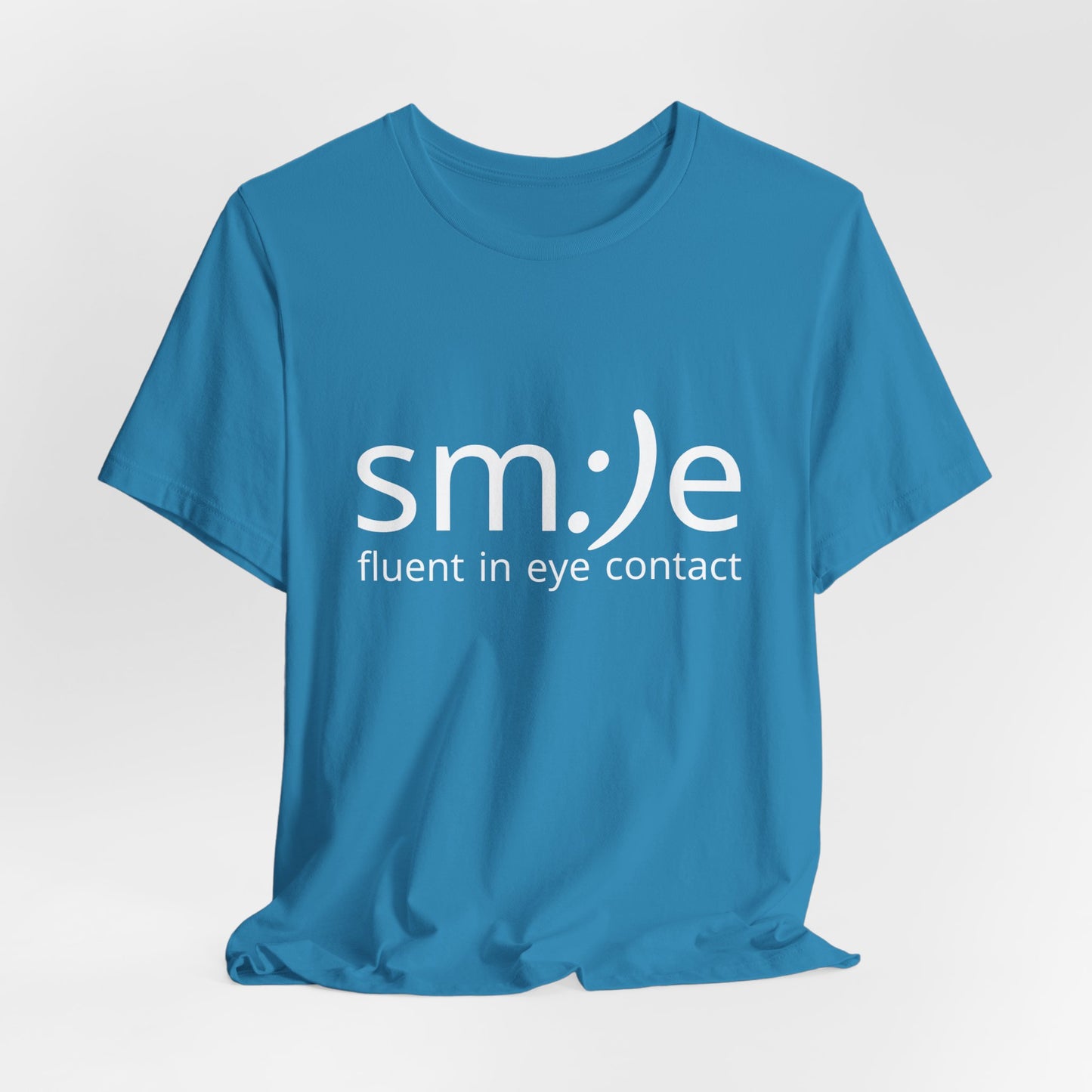 sm:)e Fluent in Eye Contact Tee | Social Confidence Streetwear | Funny Motivational Graphic Shirt