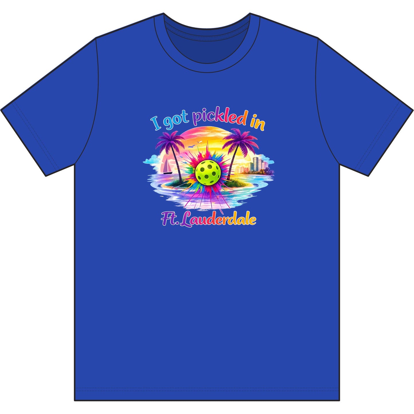 Ft. Lauderdale Pickleball Tee — "I Got Pickled in Ft. Lauderdale" Men's Moisture-Wicking Shirt