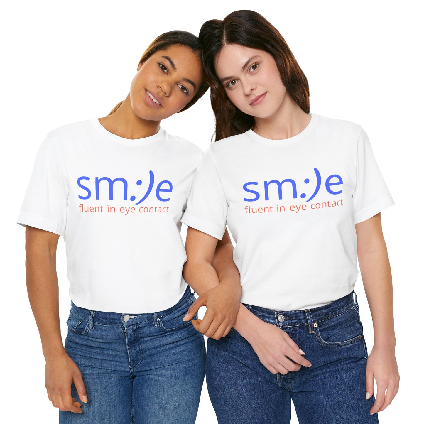 sm:)e Fluent in Eye Contact Tee - Social Butterfly Streetwear, Confidence Booster, Funny Statement Shirt