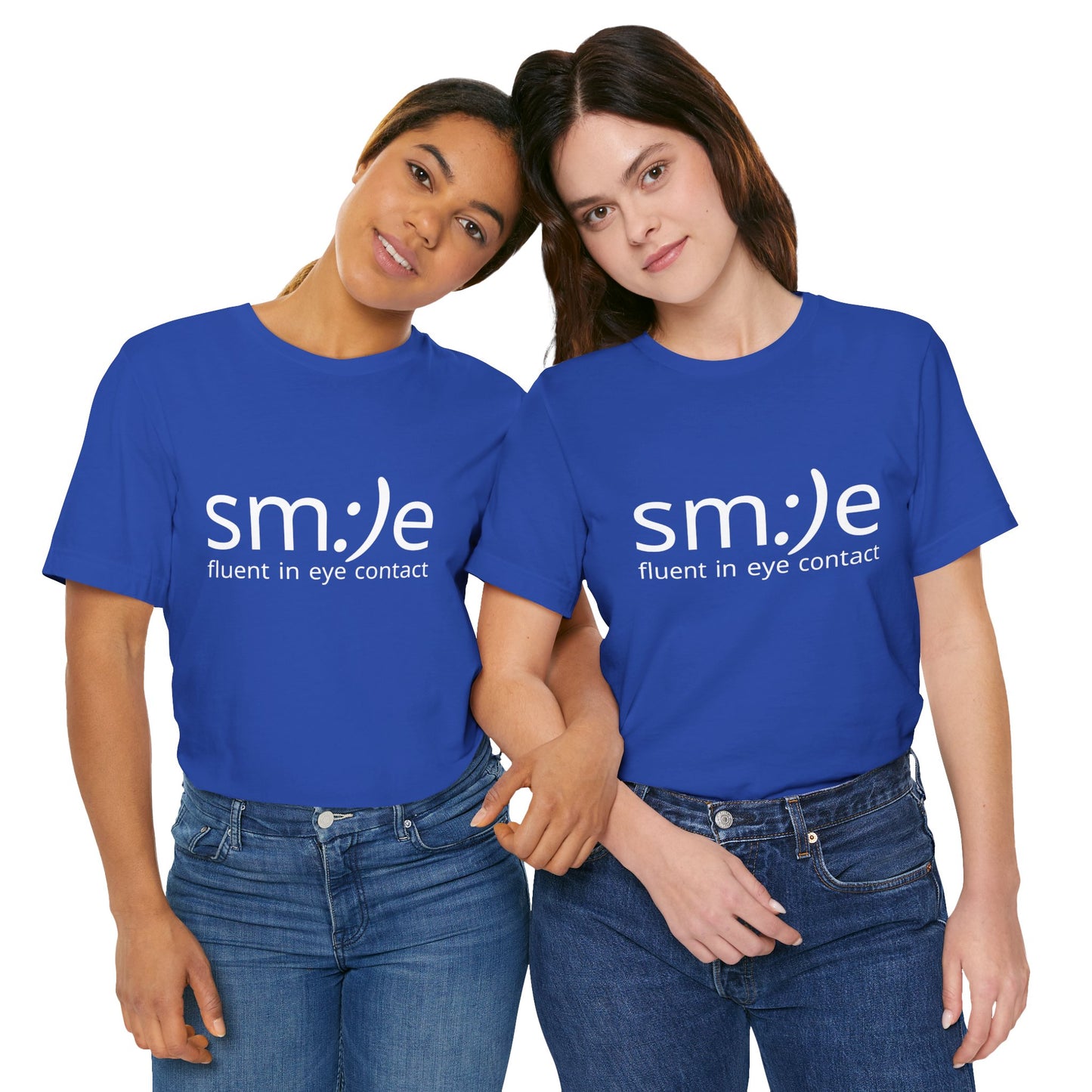 sm:)e Fluent in Eye Contact Tee | Social Confidence Streetwear | Funny Motivational Graphic Shirt