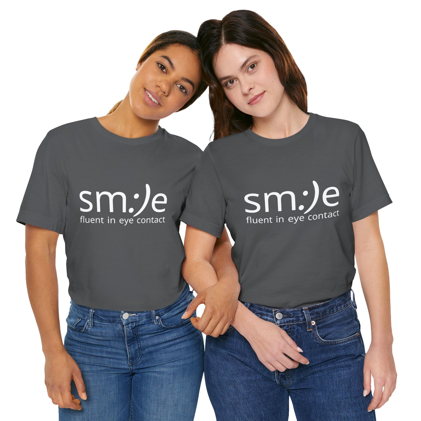 sm:)e Fluent in Eye Contact Tee | Social Confidence Streetwear | Funny Motivational Graphic Shirt