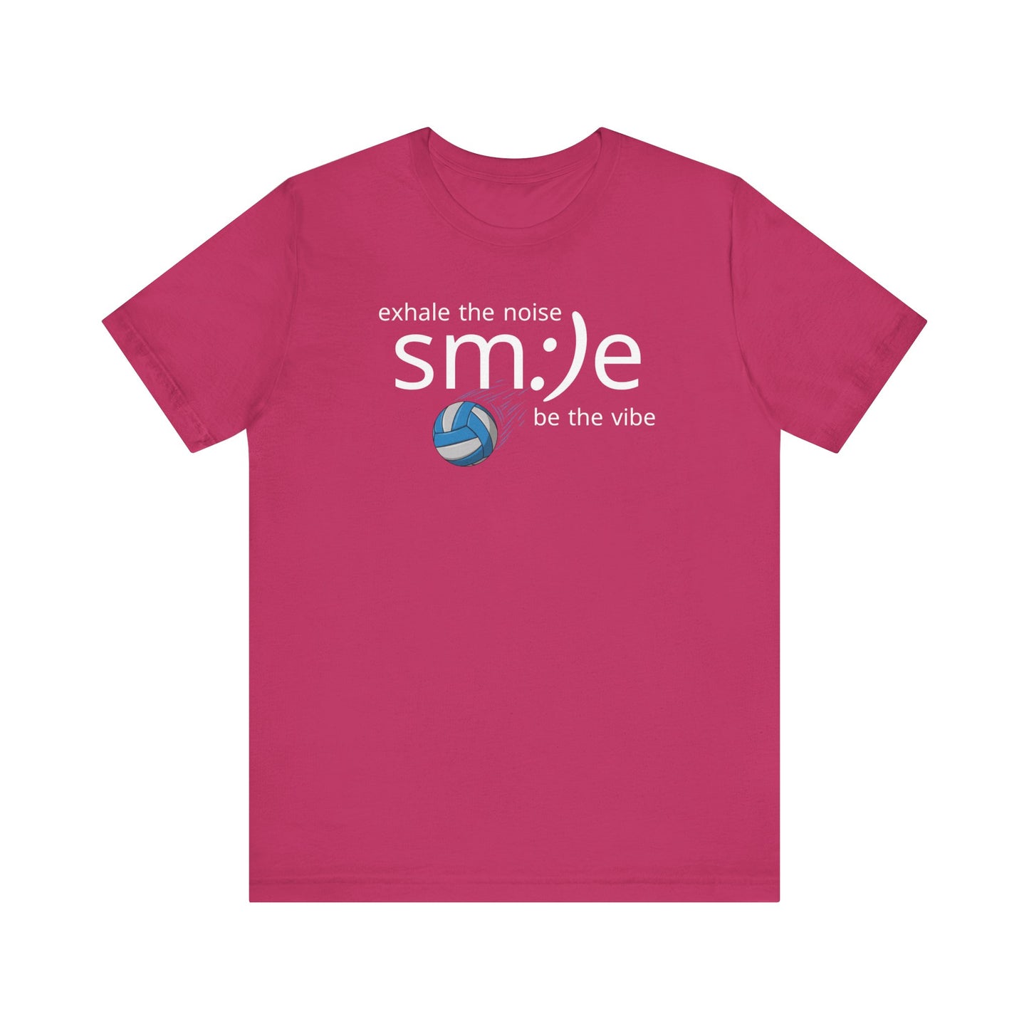sm:)e Exhale the Noise Volleyball Tee | Athletic Mindful Streetwear | Positive Vibe Court Confidence