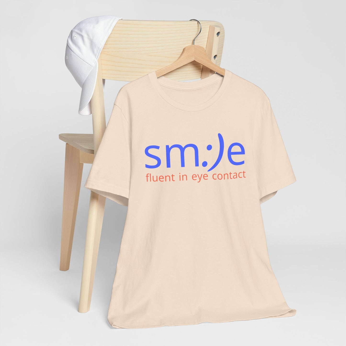 sm:)e Fluent in Eye Contact Tee - Social Butterfly Streetwear, Confidence Booster, Funny Statement Shirt