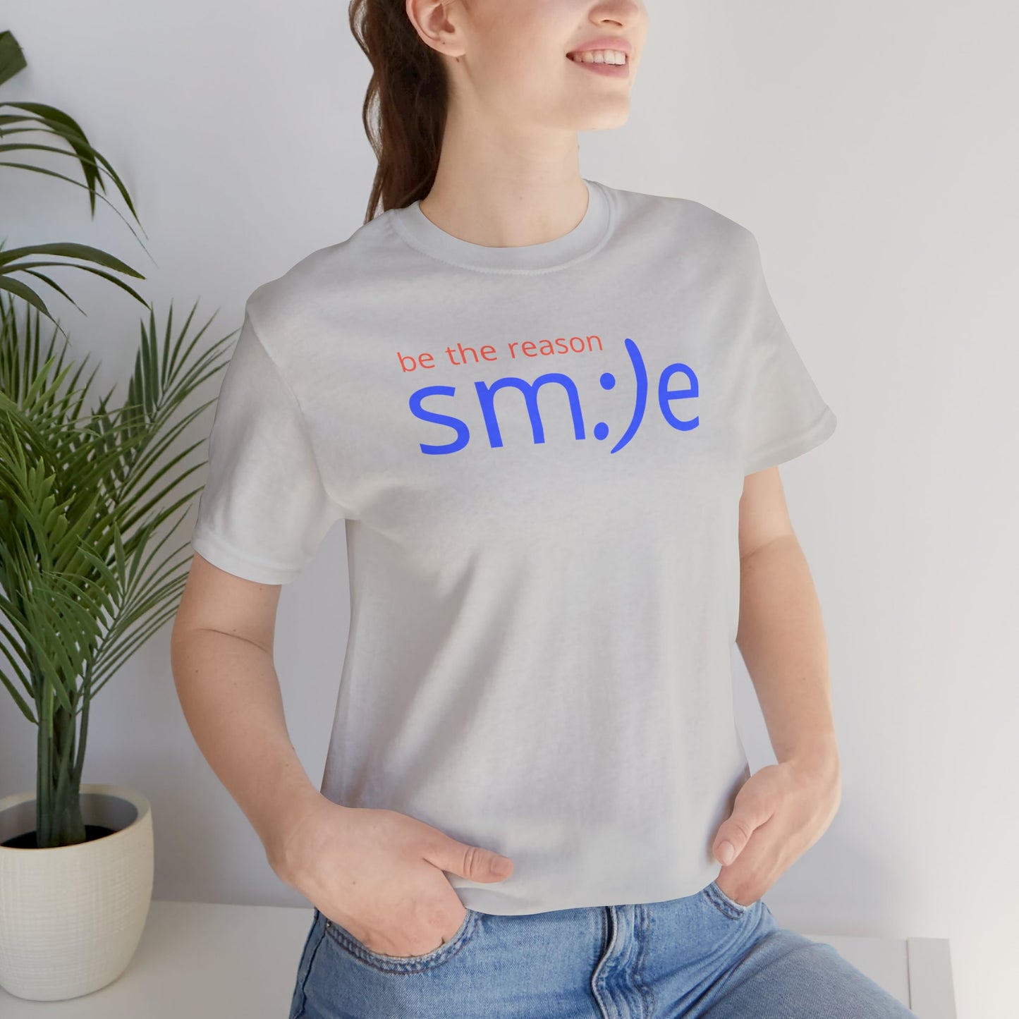 sm:)e Be the Reason Smile Shirt - Inspirational Quote Streetwear, Motivational Graphic Tee, Confidence Booster