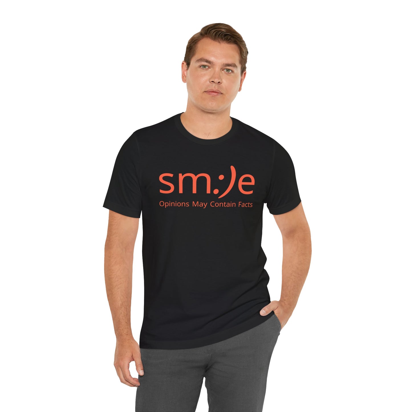 sm:)e Opinions May Contain Facts T-Shirt | Intellectual Sass | Trendy Graphic Tee