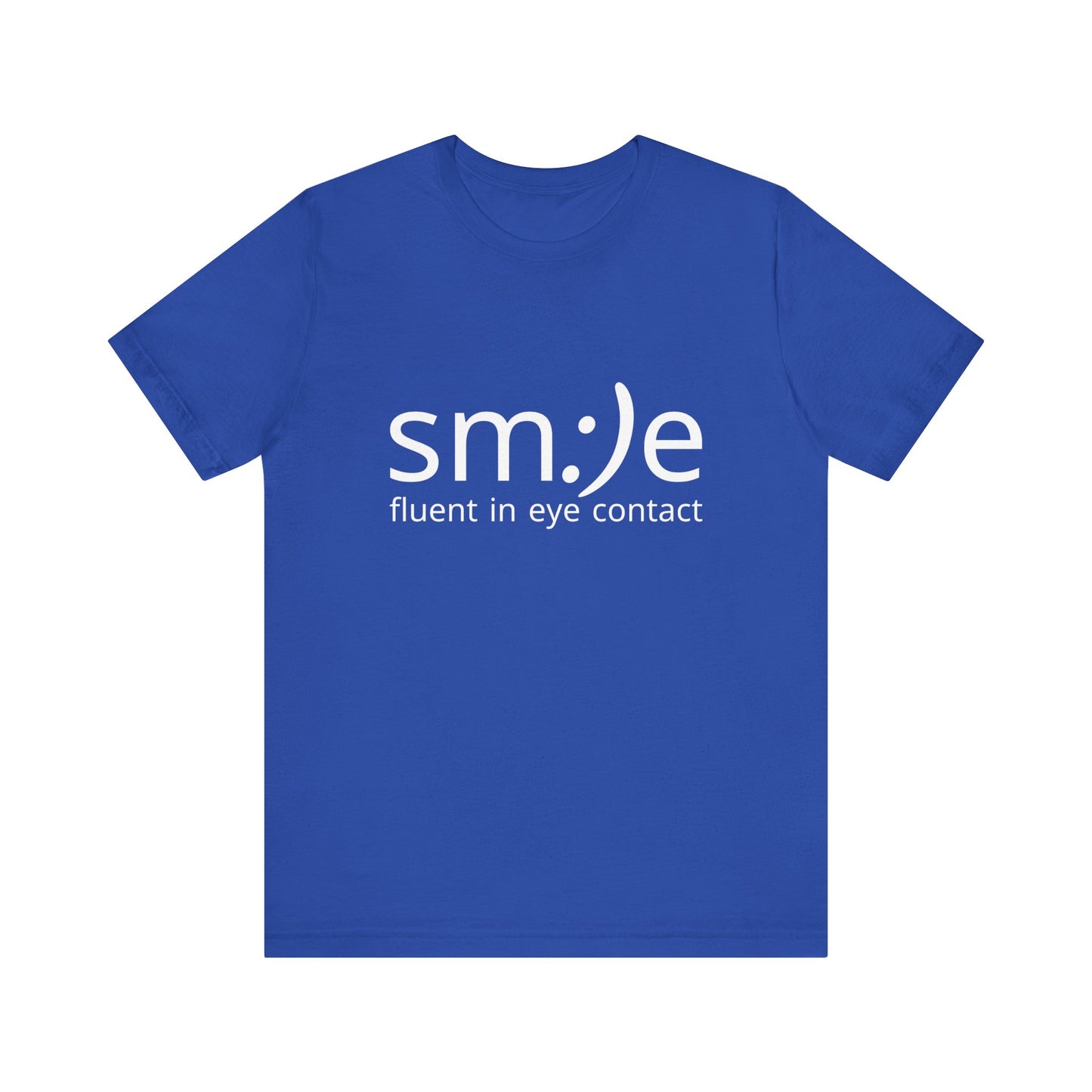 sm:)e Fluent in Eye Contact Tee | Social Confidence Streetwear | Funny Motivational Graphic Shirt