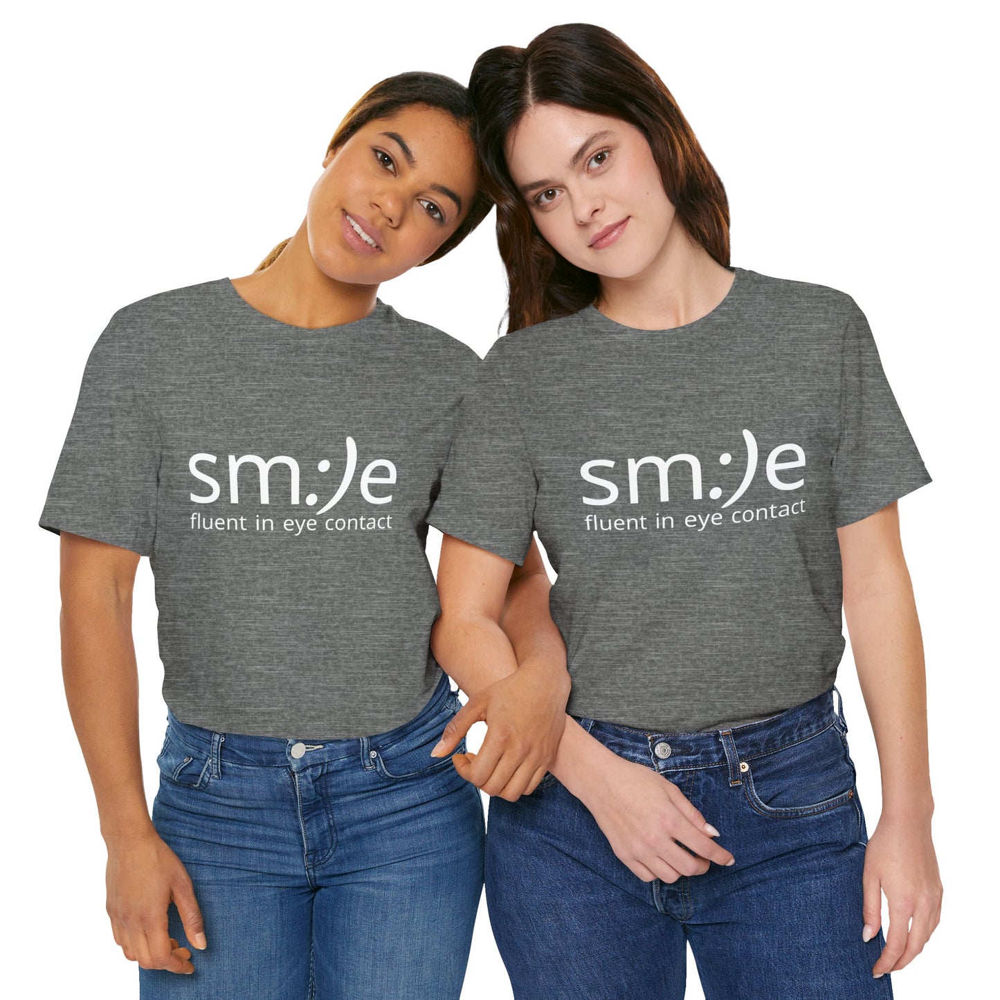sm:)e Fluent in Eye Contact Tee | Social Confidence Streetwear | Funny Motivational Graphic Shirt