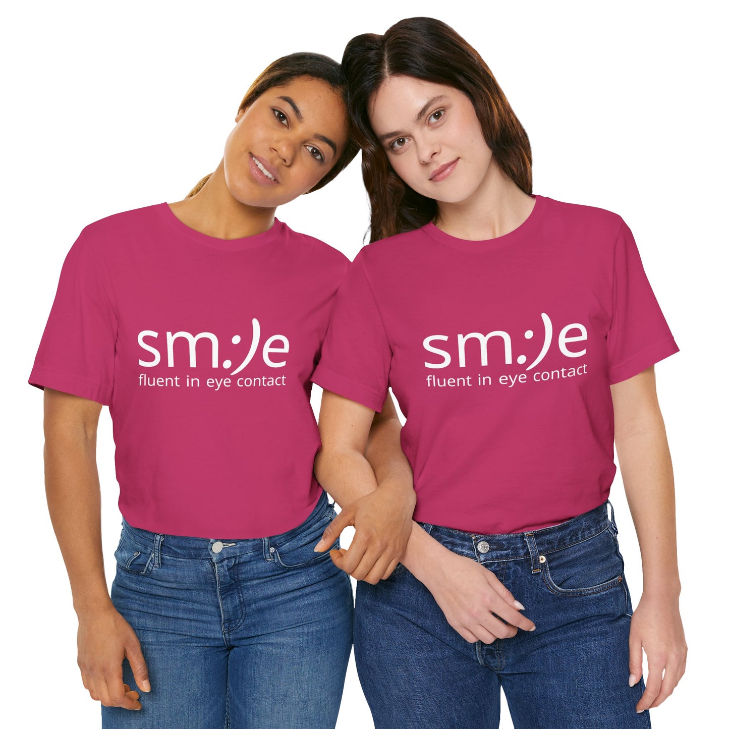 sm:)e Fluent in Eye Contact Tee | Social Confidence Streetwear | Funny Motivational Graphic Shirt