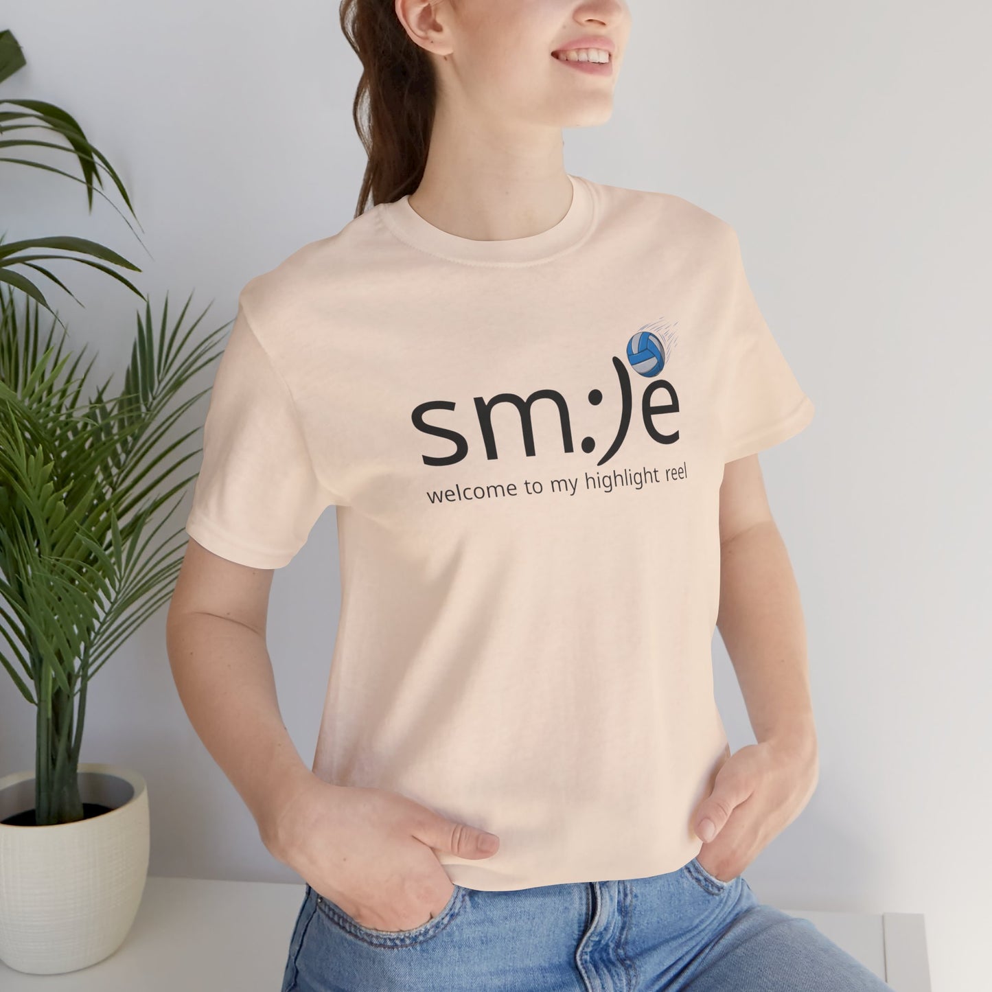 sm:)e Welcome to My Highlight Reel Volleyball T-Shirt | Funny Motivational Unisex Tee