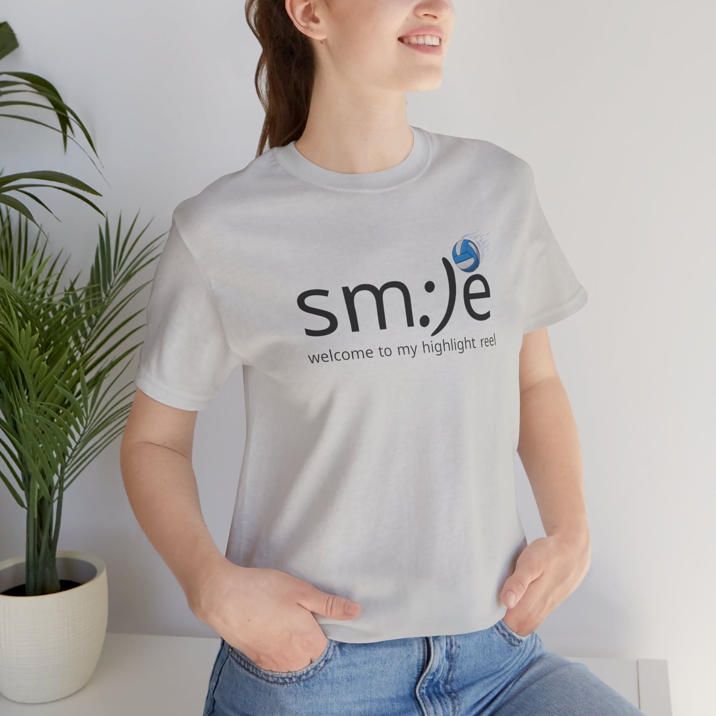 sm:)e Welcome to My Highlight Reel Volleyball T-Shirt | Funny Motivational Unisex Tee