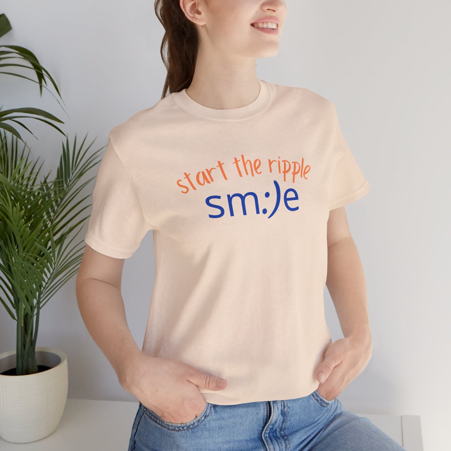 Start the Ripple sm:)e Inspirational Tee - Motivational Streetwear, Positive Energy Shirt, Confidence Booster