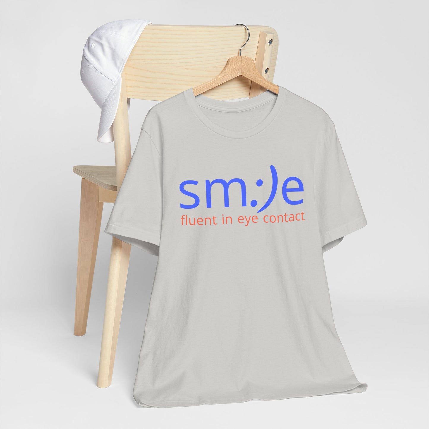sm:)e Fluent in Eye Contact Tee - Social Butterfly Streetwear, Confidence Booster, Funny Statement Shirt
