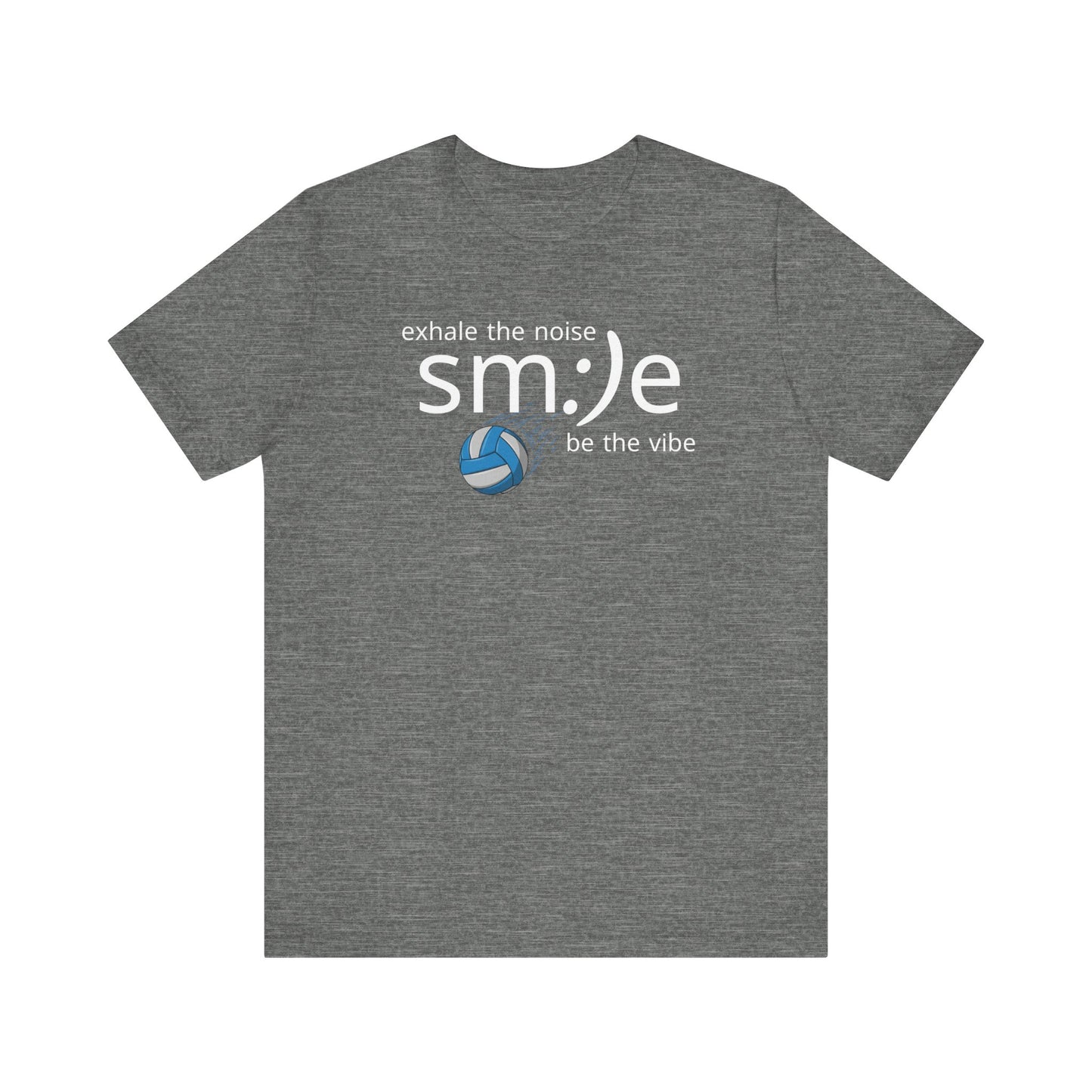 sm:)e Exhale the Noise Volleyball Tee | Athletic Mindful Streetwear | Positive Vibe Court Confidence
