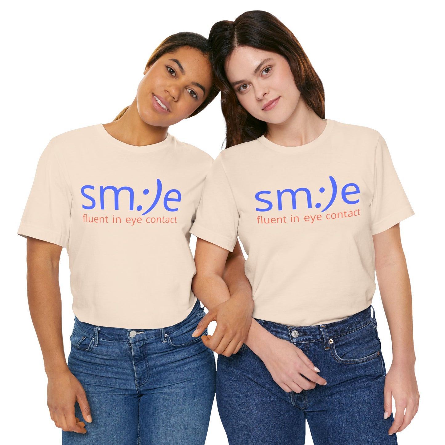 sm:)e Fluent in Eye Contact Tee - Social Butterfly Streetwear, Confidence Booster, Funny Statement Shirt