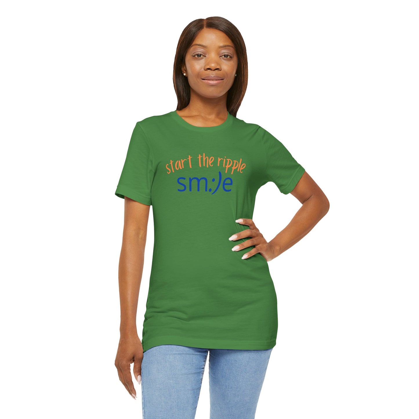 Start the Ripple sm:)e Inspirational Tee - Motivational Streetwear, Positive Energy Shirt, Confidence Booster