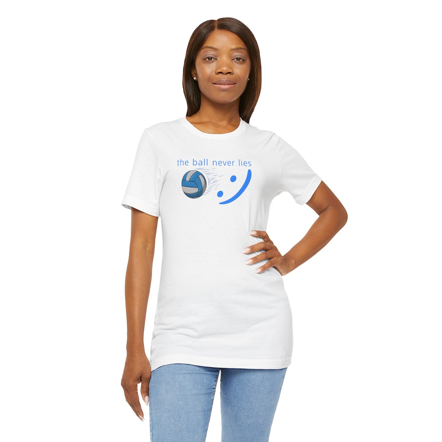 The Ball Never Lies - Volleyball Streetwear Tee | Unisex Statement Shirt | sm:)e