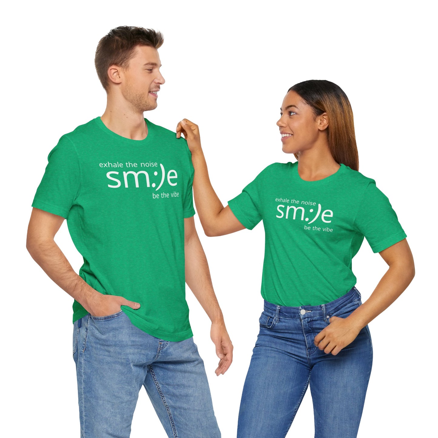 sm:)e Exhale the Noise Smile Vibe Tee | Mindful Streetwear | Unisex Motivational Graphic Shirt