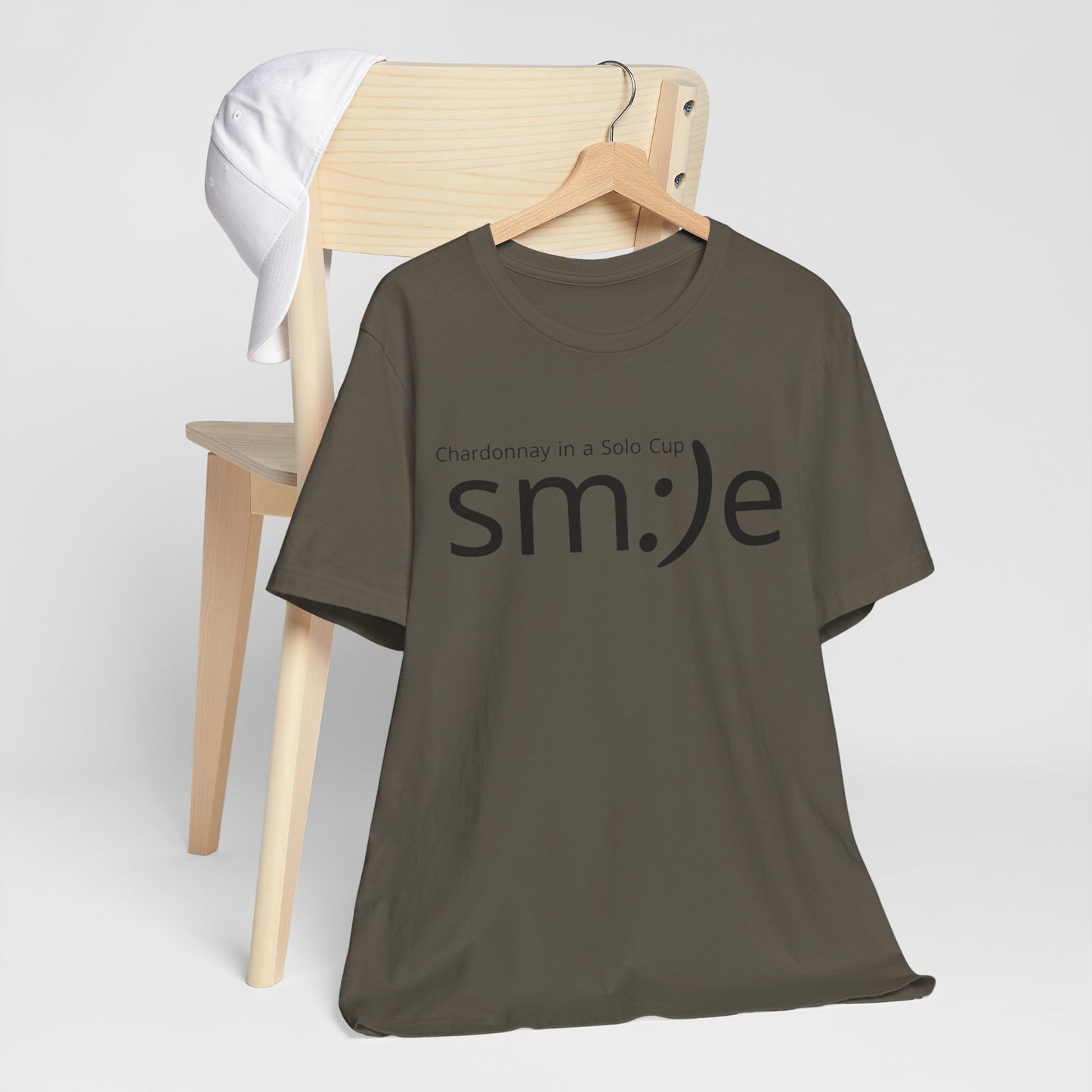 sm:)e Chardonnay in a Solo Cup T-Shirt | Funny Wine Statement Tee | Unisex Streetwear