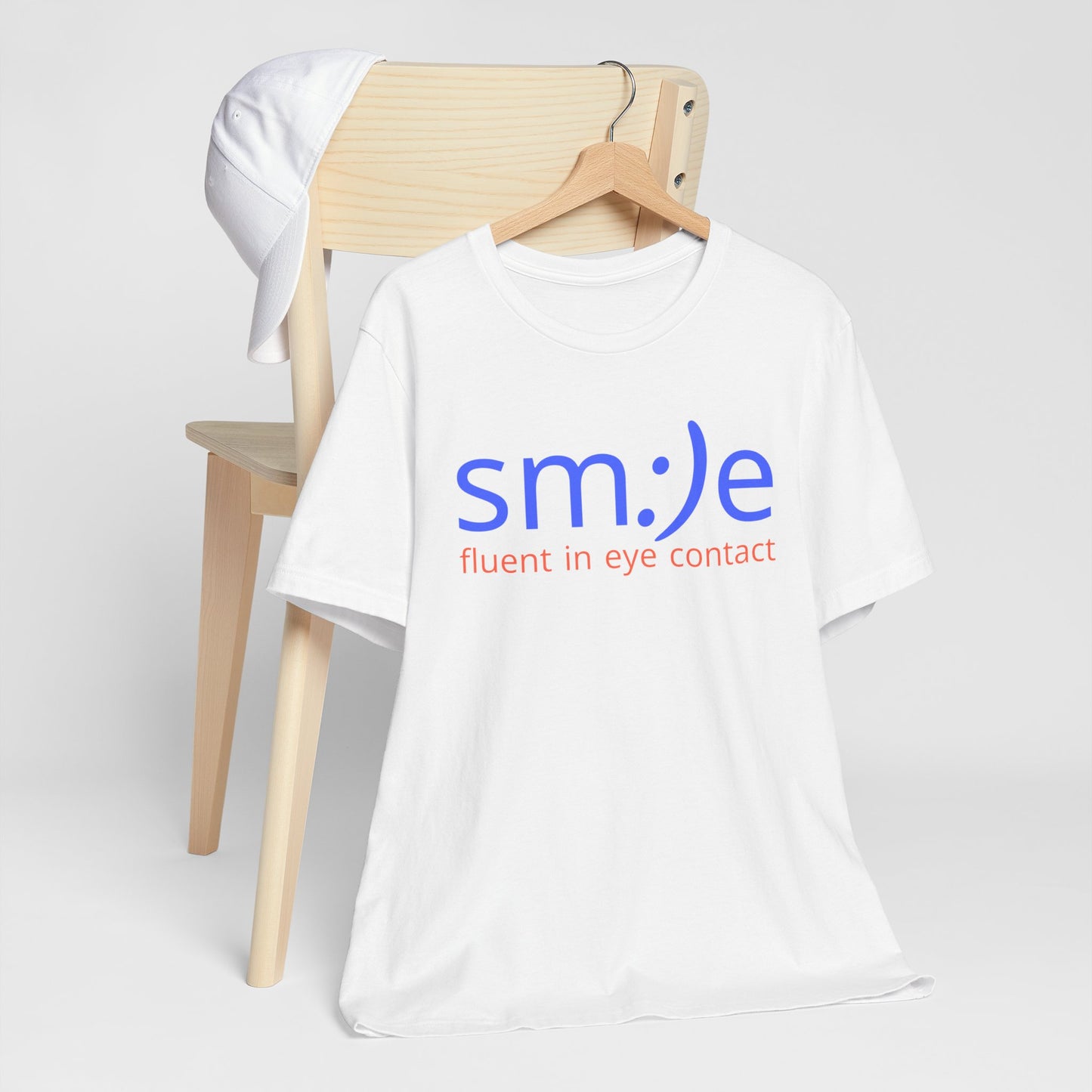 sm:)e Fluent in Eye Contact Tee - Social Butterfly Streetwear, Confidence Booster, Funny Statement Shirt