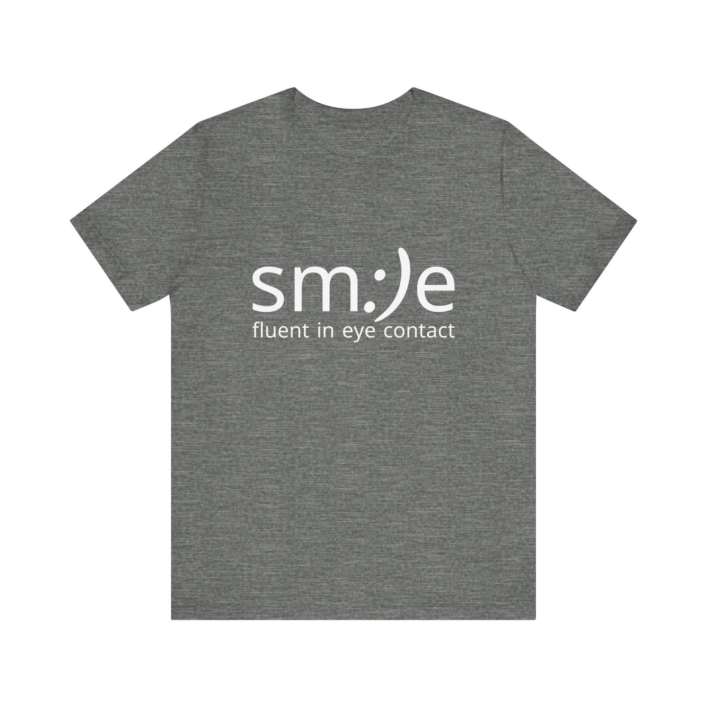 sm:)e Fluent in Eye Contact Tee | Social Confidence Streetwear | Funny Motivational Graphic Shirt