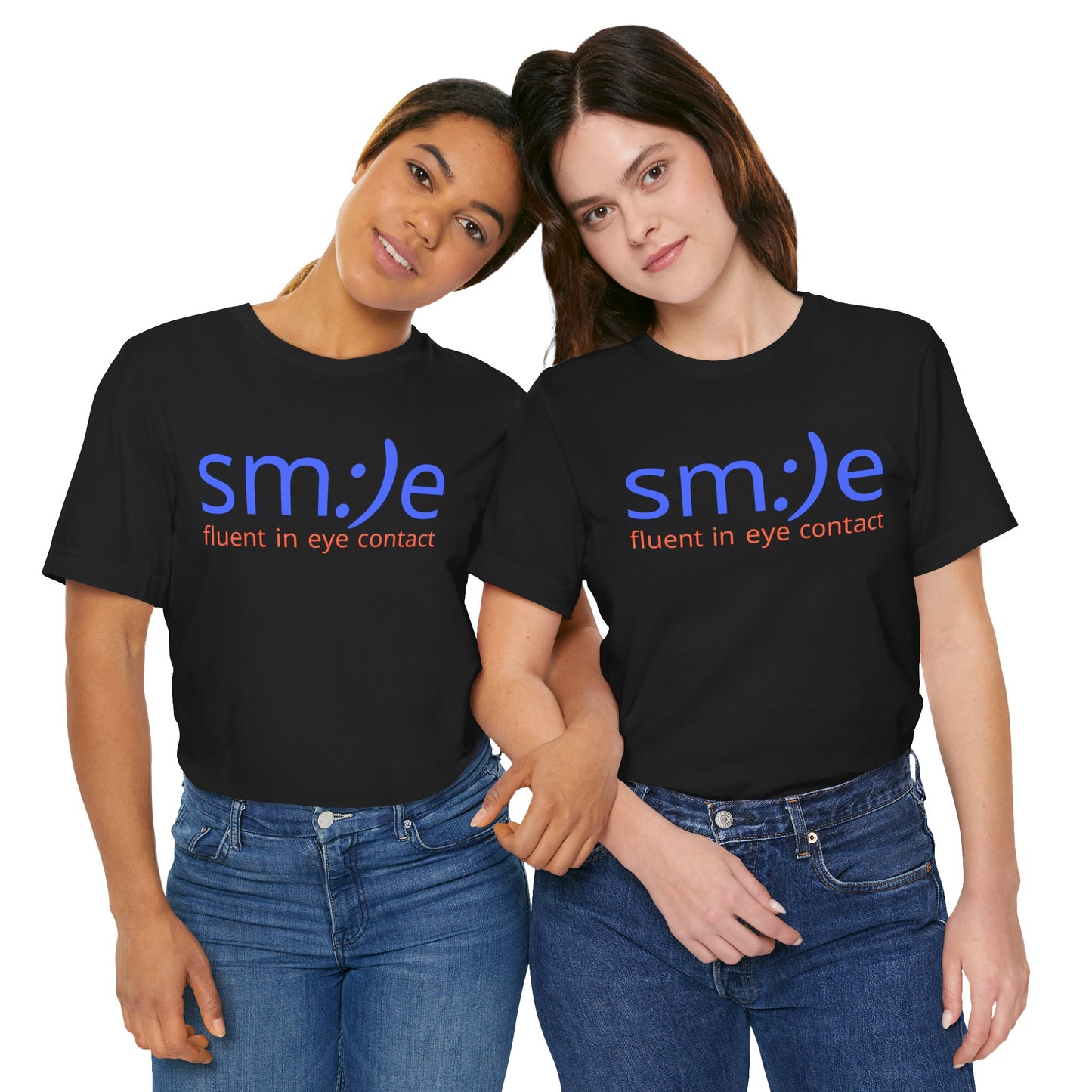 sm:)e Fluent in Eye Contact Tee - Social Butterfly Streetwear, Confidence Booster, Funny Statement Shirt