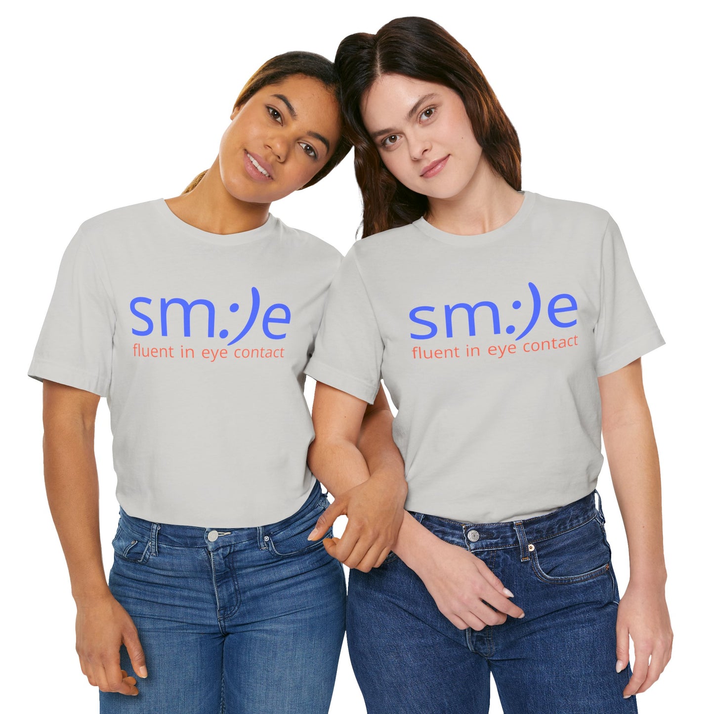 sm:)e Fluent in Eye Contact Tee - Social Butterfly Streetwear, Confidence Booster, Funny Statement Shirt