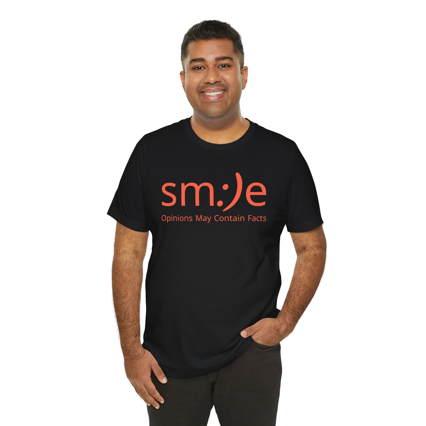 sm:)e Opinions May Contain Facts Tee | Sassy Humor Streetwear | Funny Conversation Starter Shirt