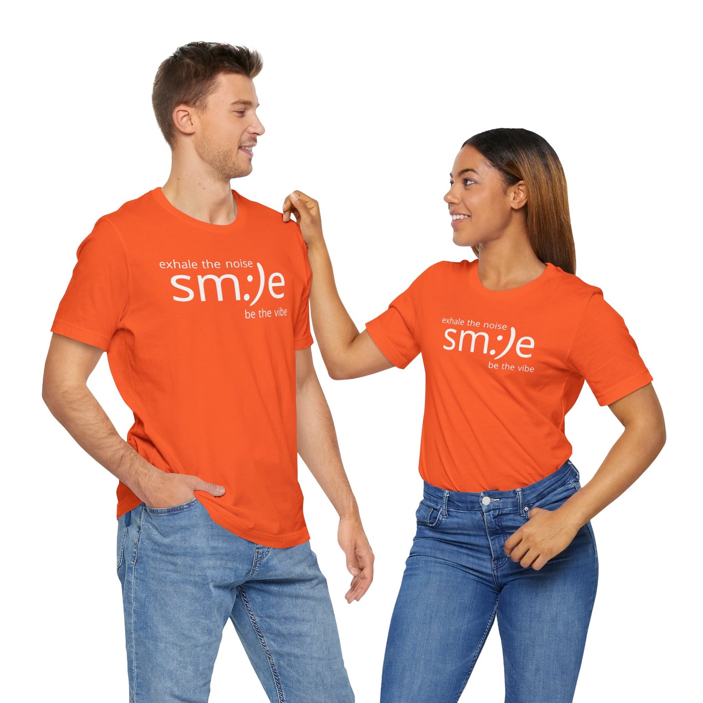 sm:)e Exhale the Noise Smile Vibe Tee | Mindful Streetwear | Unisex Motivational Graphic Shirt