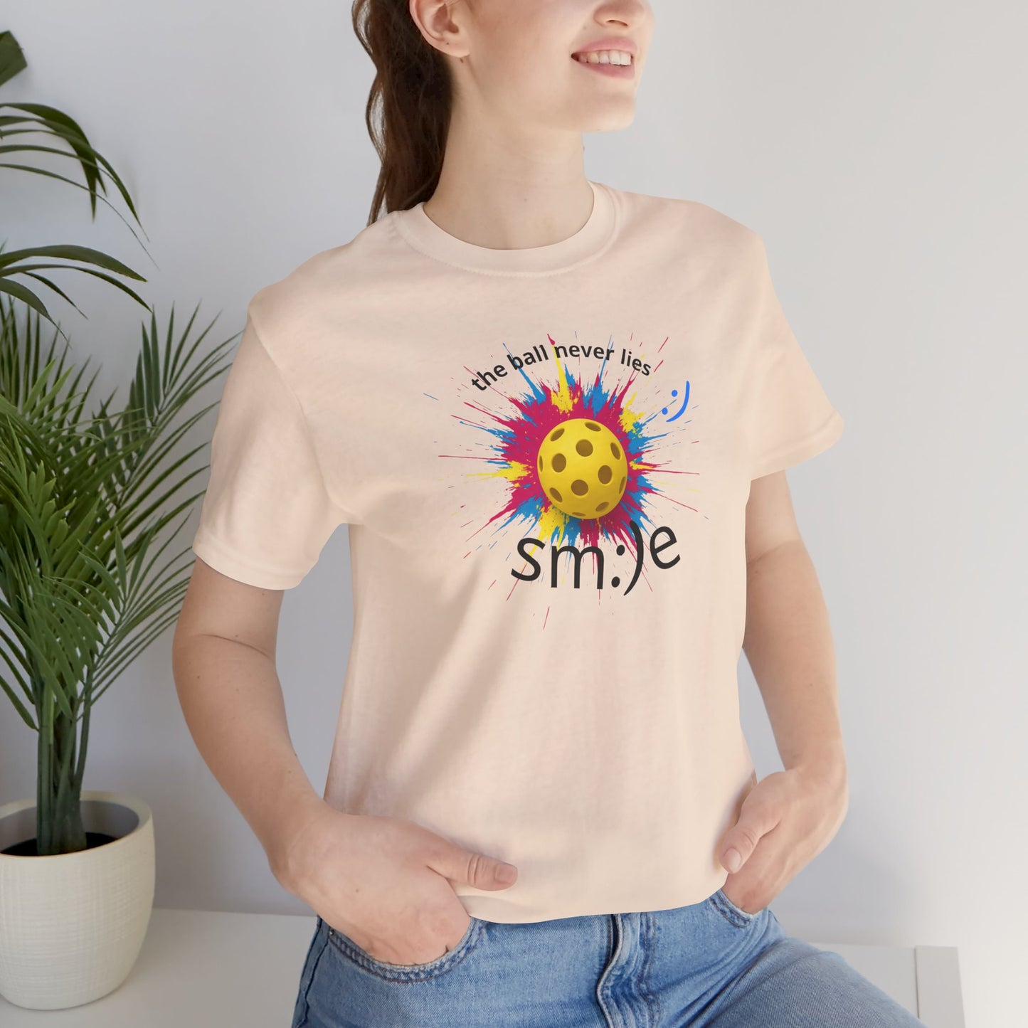 The Ball Never Lies - Pickleball Streetwear Tee | Unisex Statement Shirt | sm:)e
