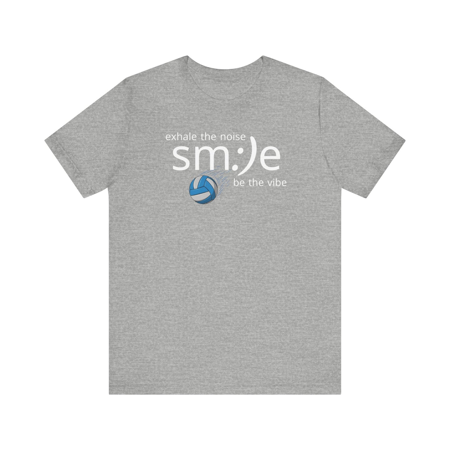 sm:)e Exhale the Noise Volleyball Tee | Athletic Mindful Streetwear | Positive Vibe Court Confidence