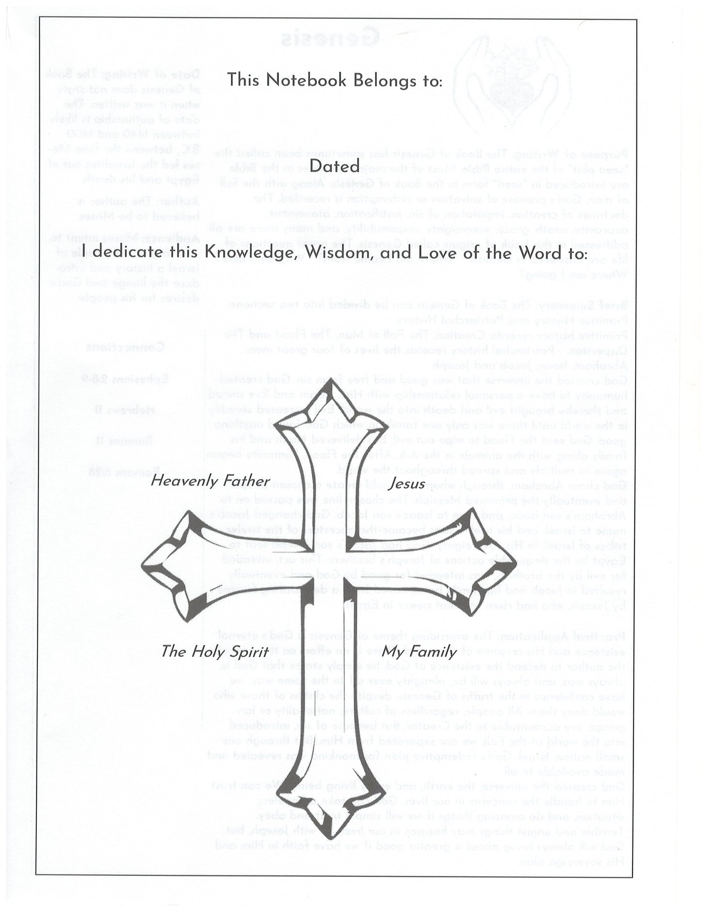 Bible Study Notebook - Organized by Book | Faith Journey Companion
