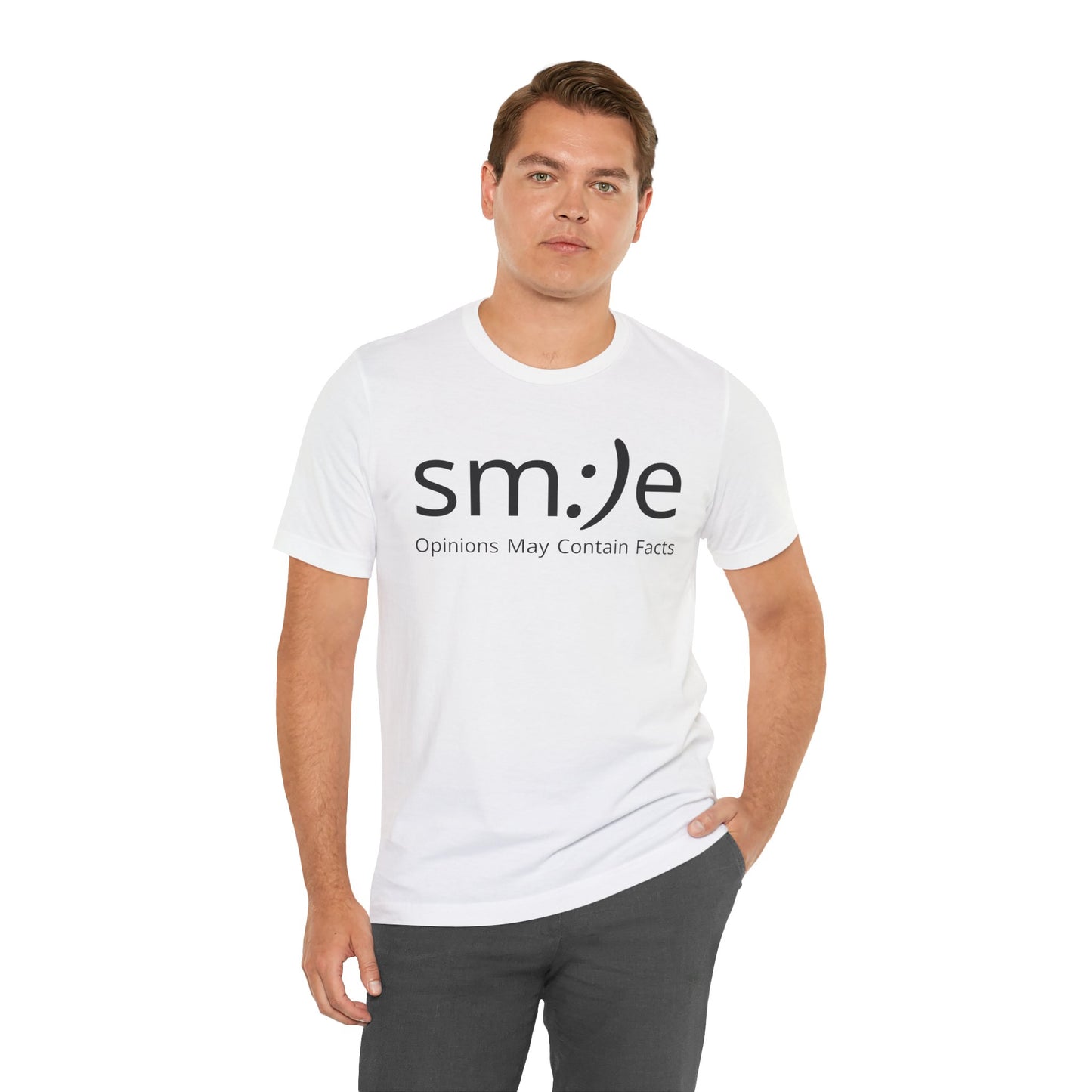sm:)e Opinions May Contain Facts T-Shirt | Funny Streetwear Graphic Tee
