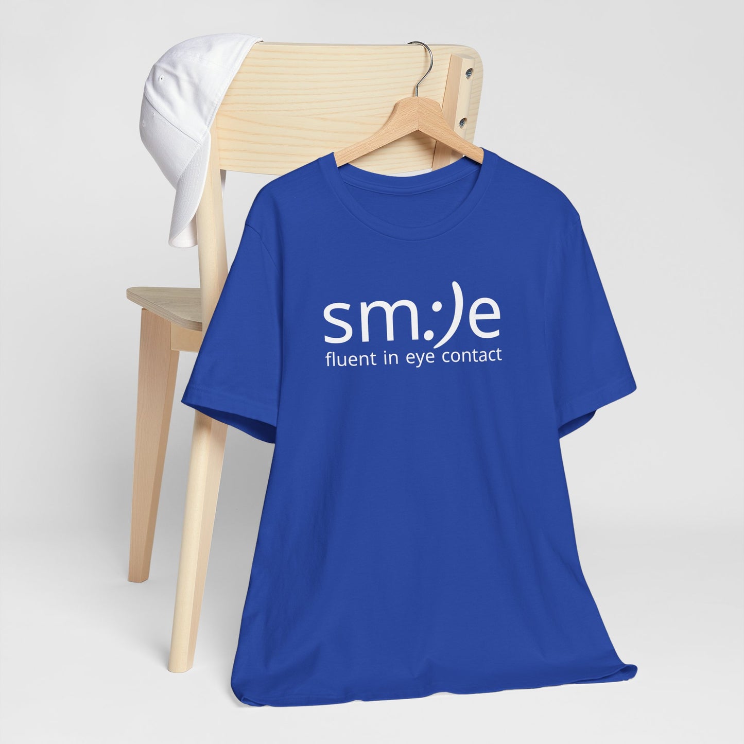 sm:)e Fluent in Eye Contact T-Shirt | Confidence Statement Tee | Unisex Streetwear