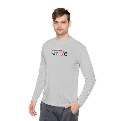 Smile Long-Sleeve Tee — "Exhale the Noise" | Sport-Tek ST350LS Moisture-Wicking Shirt