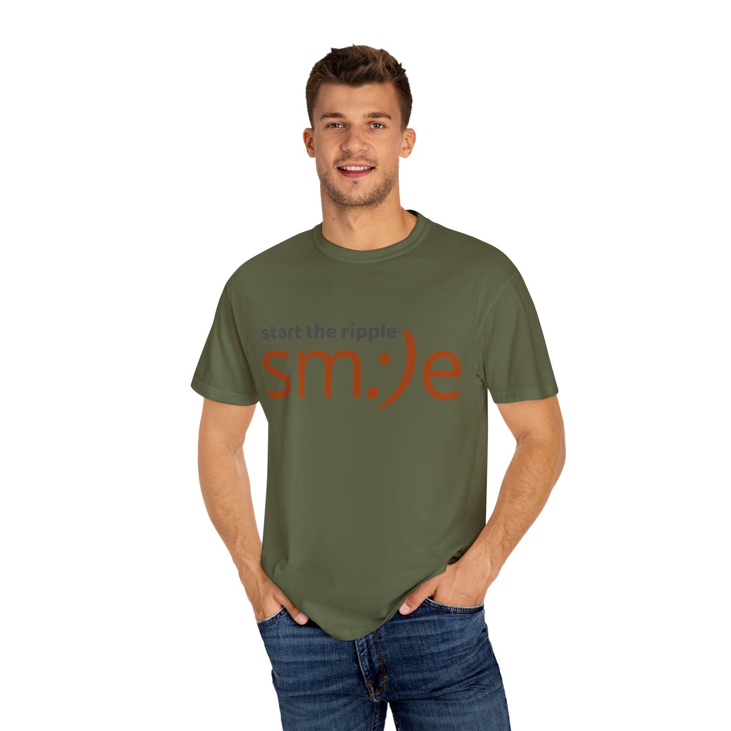 sm:)e Start the Ripple Garment-Dyed Tee | Premium Change-Maker Streetwear | Unisex Statement Shirt