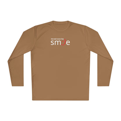Smile Long-Sleeve Tee — "The Ball Never Lies" | Sport-Tek ST350SL Moisture-Wicking Shirt