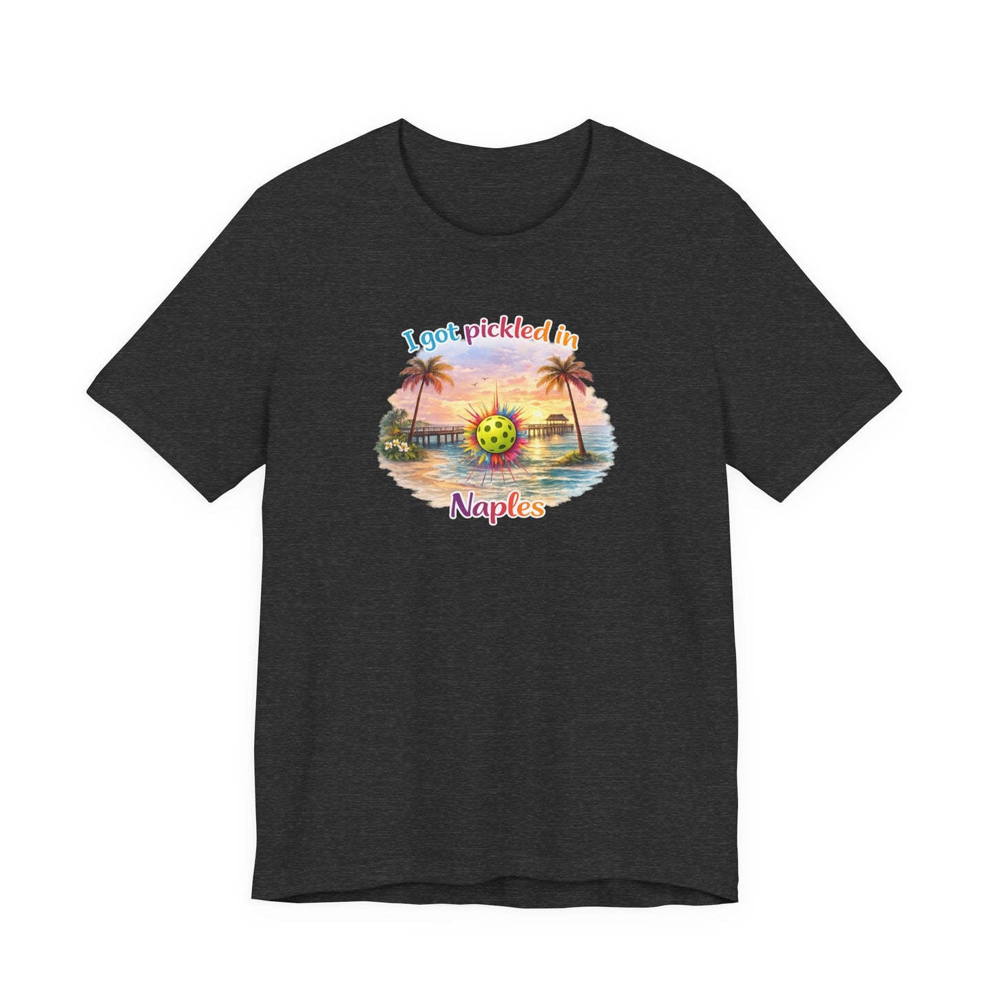 "I Got Pickled in Naples" Pickleball Tee — Funny Florida Vacation Shirt & Souvenir Gift