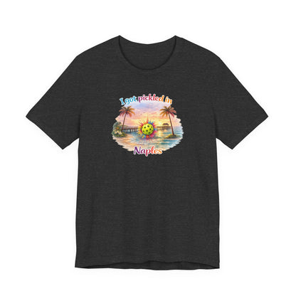 "I Got Pickled in Naples" Pickleball Tee — Funny Florida Vacation Shirt & Souvenir Gift