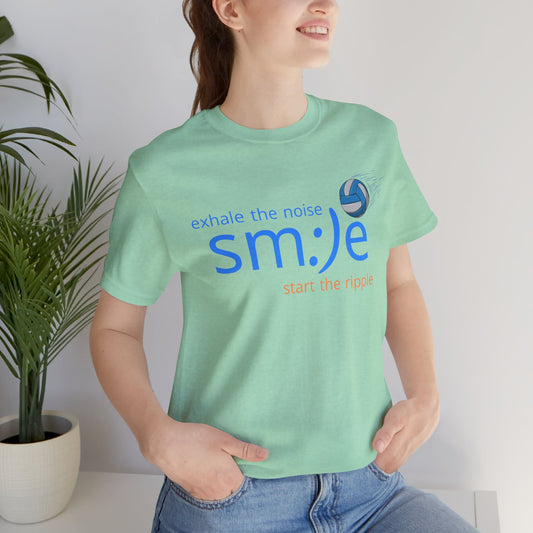 Exhale the Noise sm:)e Start the Ripple Volleyball Tee - Motivational Streetwear, Positive Vibes, Inspirational Gift