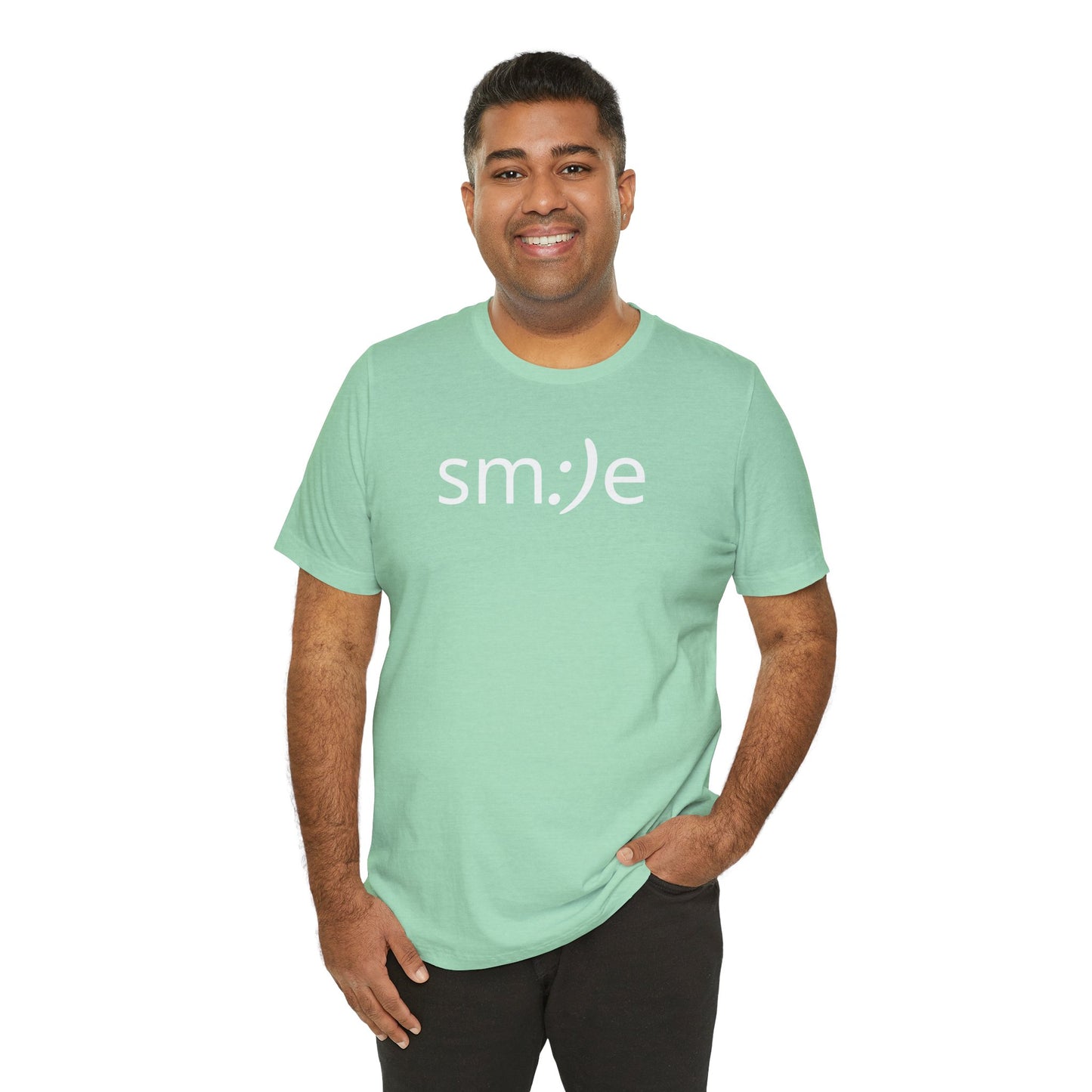sm:)e Smiley Face Jersey Tee | Pure Joy Streetwear | Fun Graphic Unisex Casual Shirt