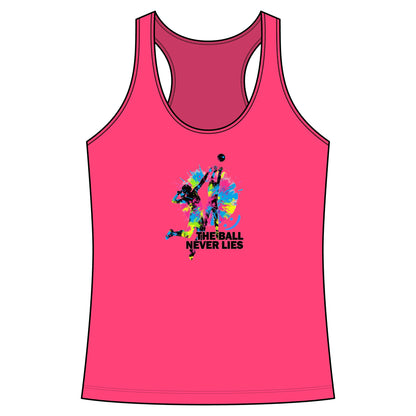 Volleyball Splash Women's Racerback Tank - "The Ball Never Lies"- Moisture wicking