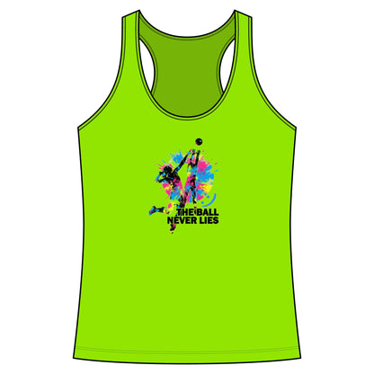 Volleyball Splash Women's Racerback Tank - "The Ball Never Lies"- Moisture wicking