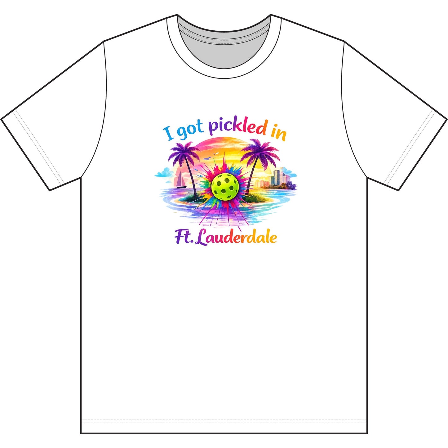 Ft. Lauderdale Pickleball Tee — "I Got Pickled in Ft. Lauderdale" Men's Moisture-Wicking Shirt