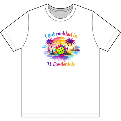 Ft. Lauderdale Pickleball Tee — "I Got Pickled in Ft. Lauderdale" Men's Moisture-Wicking Shirt