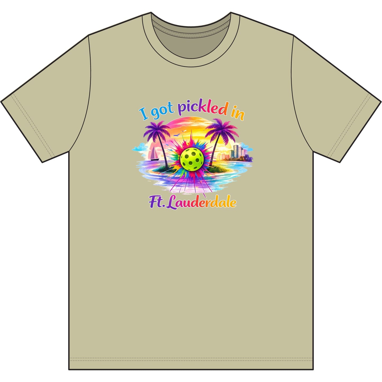 Ft. Lauderdale Pickleball Tee — "I Got Pickled in Ft. Lauderdale" Men's Moisture-Wicking Shirt