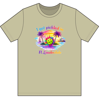 Ft. Lauderdale Pickleball Tee — "I Got Pickled in Ft. Lauderdale" Men's Moisture-Wicking Shirt