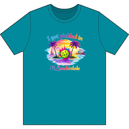 Ft. Lauderdale Pickleball Tee — "I Got Pickled in Ft. Lauderdale" Men's Moisture-Wicking Shirt