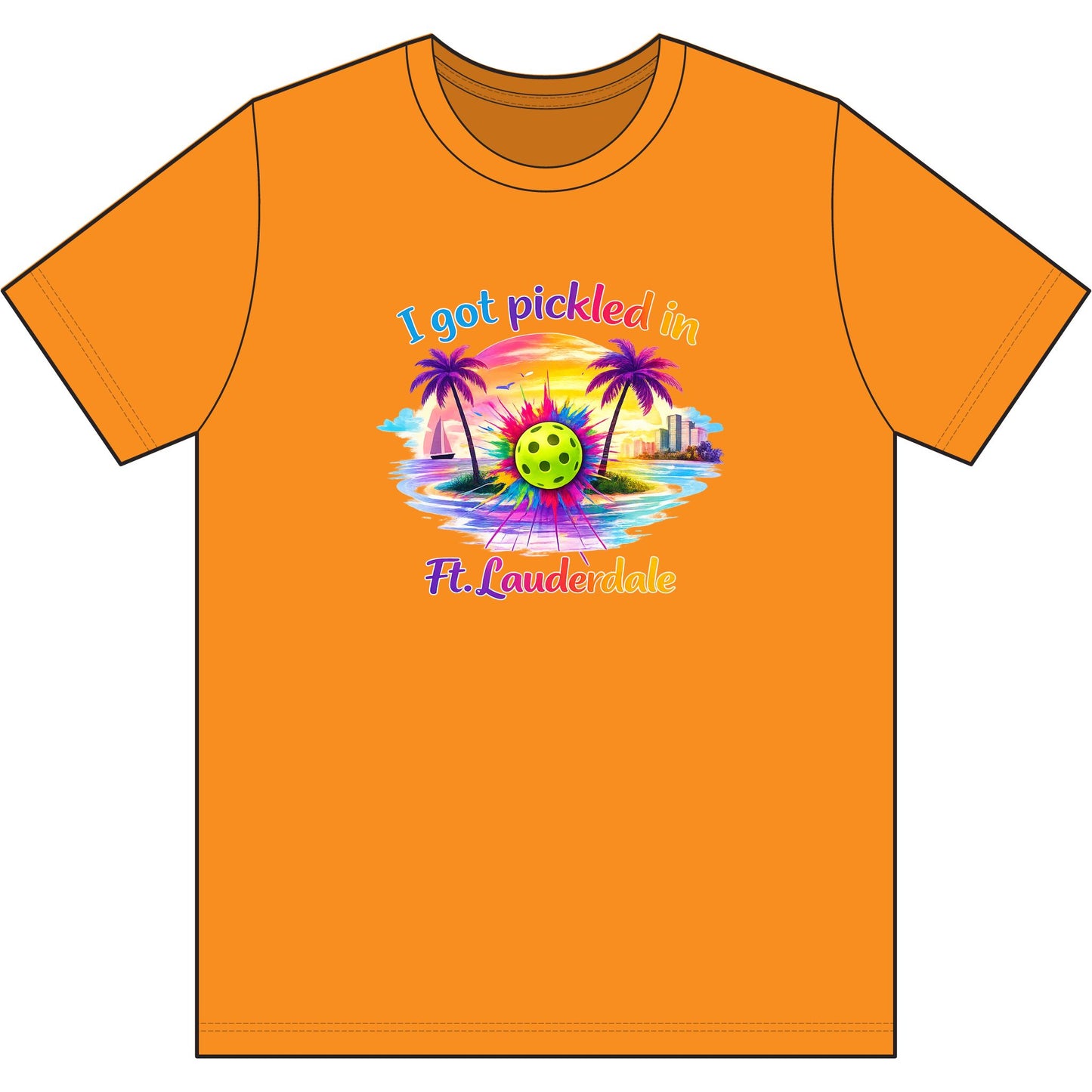 Ft. Lauderdale Pickleball Tee — "I Got Pickled in Ft. Lauderdale" Men's Moisture-Wicking Shirt