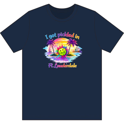 Ft. Lauderdale Pickleball Tee — "I Got Pickled in Ft. Lauderdale" Men's Moisture-Wicking Shirt