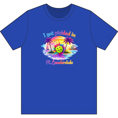 Ft. Lauderdale Pickleball Tee — "I Got Pickled in Ft. Lauderdale" Men's Moisture-Wicking Shirt
